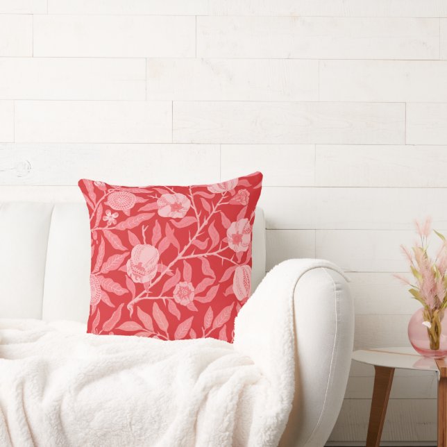 Pomegranate in red/pink throw pillow (Couch)