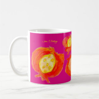 Pomegranate Joy on Fuchsia Mug