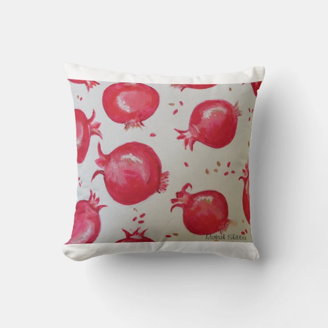 Pomegranate Kudde Throw Pillow (Front)