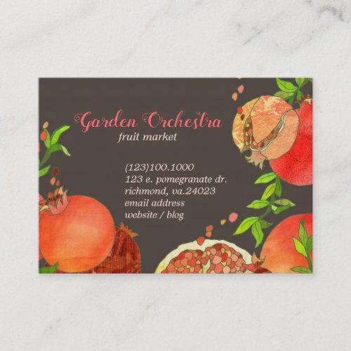 Pomegranate Business Cards