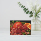 Pomegranate, Orange and Mint ATC Business Card (Standing Front)
