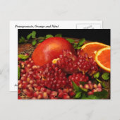 Pomegranate, Orange and Mint Postcard (Front/Back)