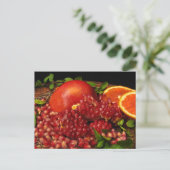 Pomegranate, Orange and Mint Postcard (Standing Front)