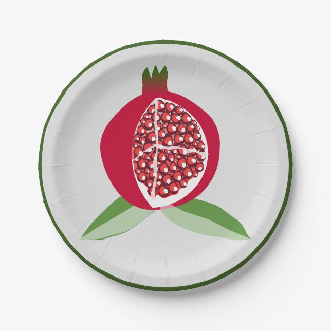 Pomegranate Paper Plates (Front)