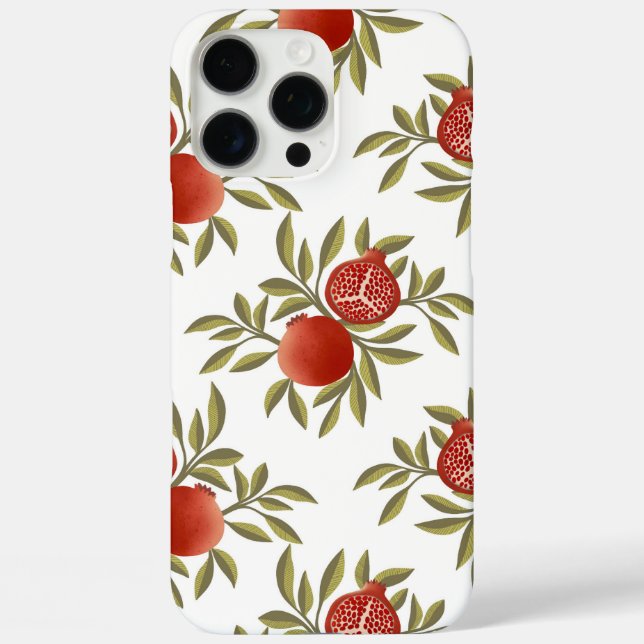 Pomegranate Pattern Botanical iPhone 16 Pro Max  Case-Mate iPhone Case (Back)