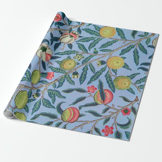 Pomegranate Pattern by William Morris Wrapping Pap Paper (Unrolled)