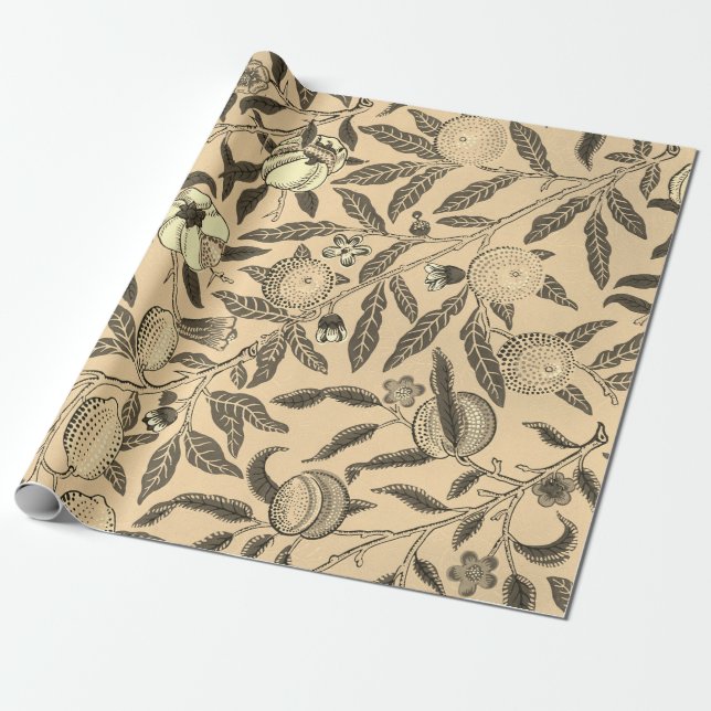 Pomegranate Pattern by William Morris Wrapping Pap Wrapping Paper (Unrolled)