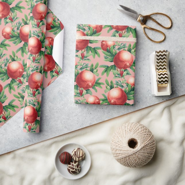  Pomegranate Pattern Wrapping Paper (Crafts)