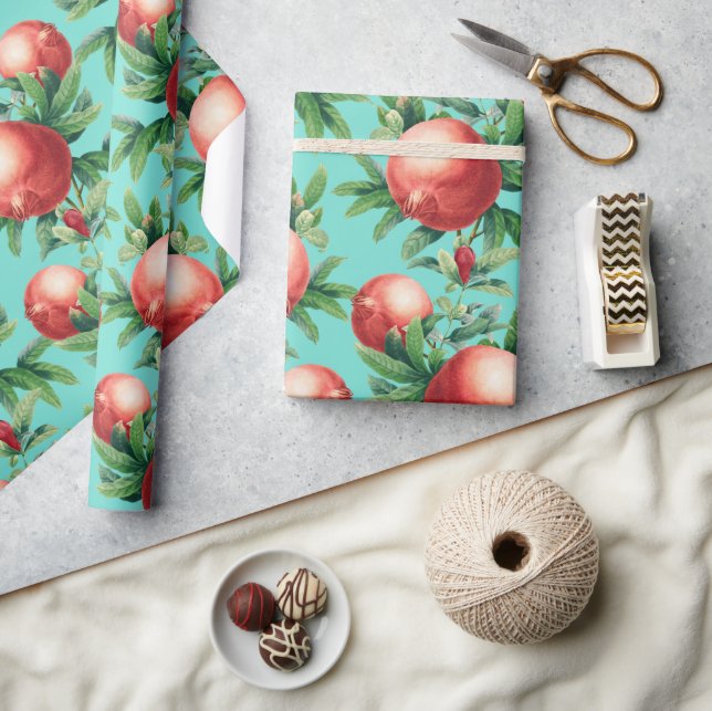 Pomegranate Pattern  Wrapping Paper (Crafts)