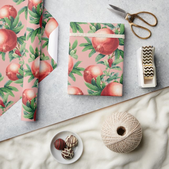 Pomegranate Pattern  Wrapping Paper (Crafts)