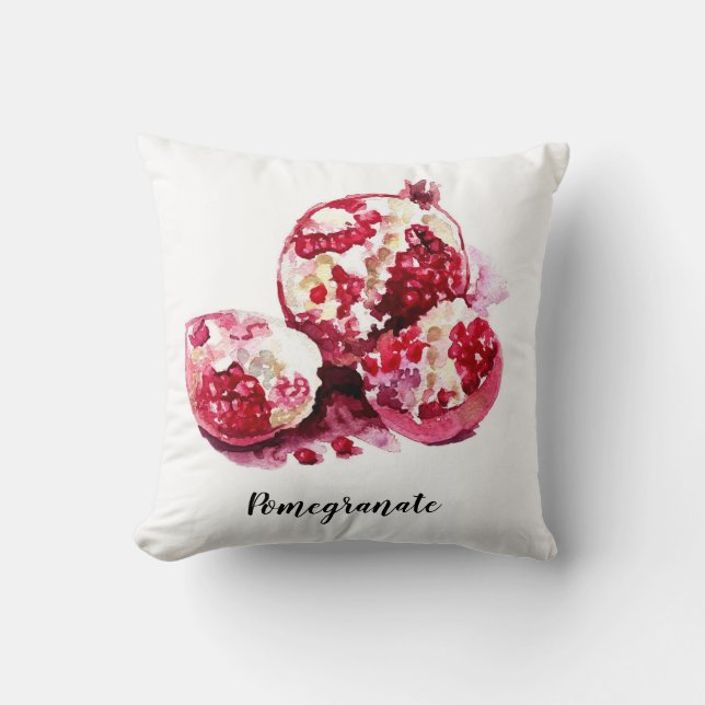 Pomegranate pillow design. (Front)
