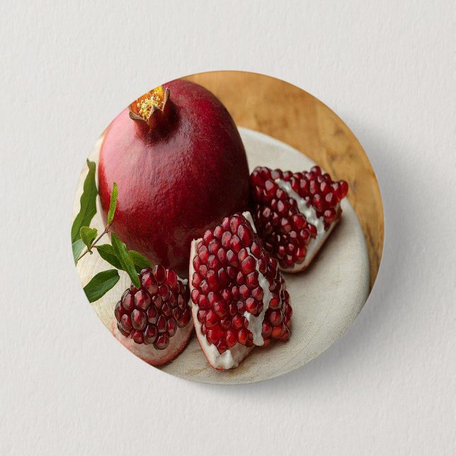 Pomegranate Pinback Button (Front)