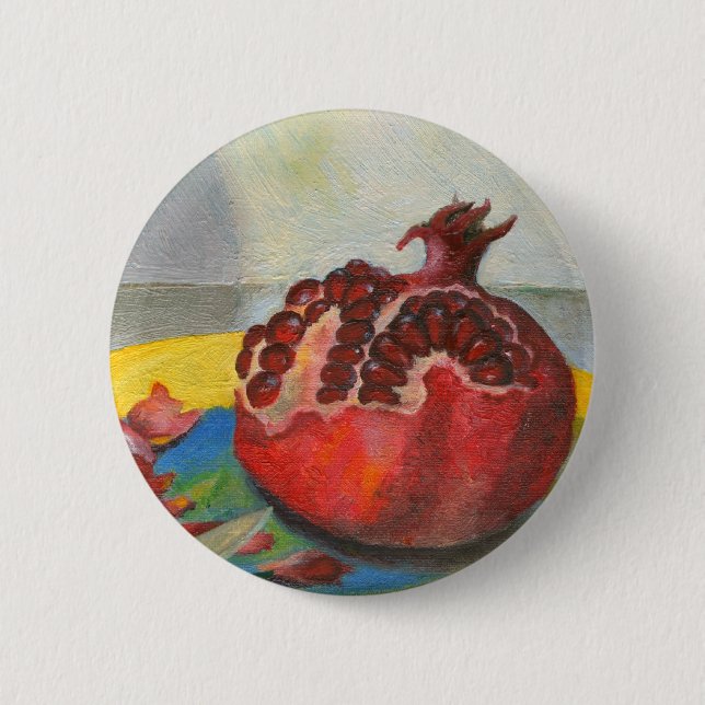 pomegranate pinback button (Front)