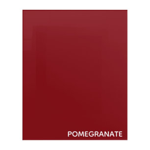Pomegranate red color name acrylic print