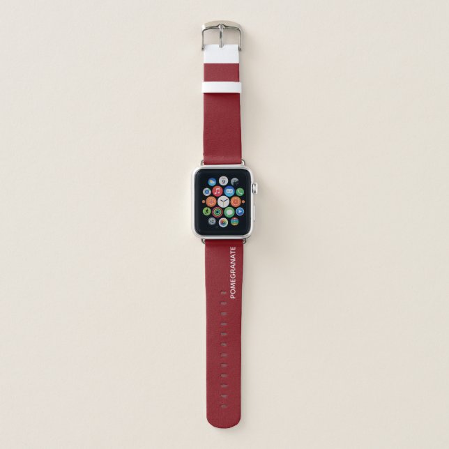 Pomegranate red color name apple watch band (Front)