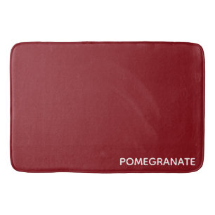 Pomegranate red color name bath mat
