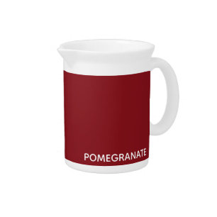 Pomegranate red color name beverage pitcher
