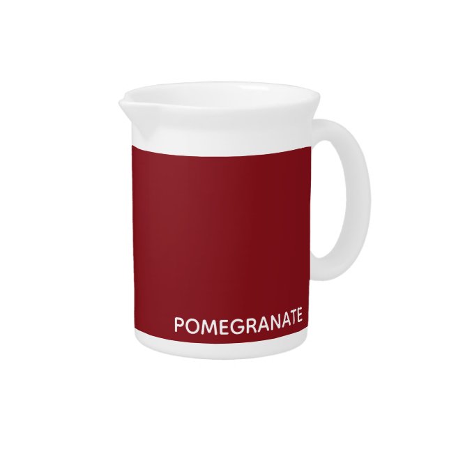 Pomegranate red color name beverage pitcher (Right)