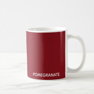 Pomegranate red color name coffee mug