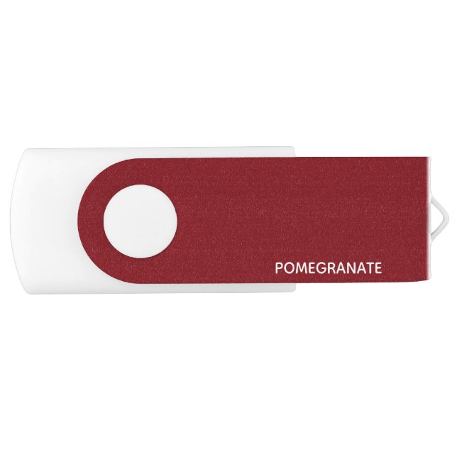 Pomegranate red color name flash drive (Front)