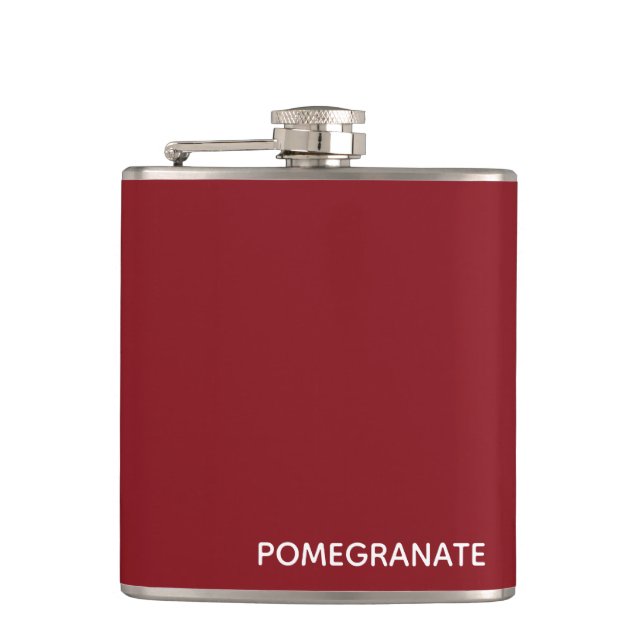 Pomegranate red color name flask (Front)