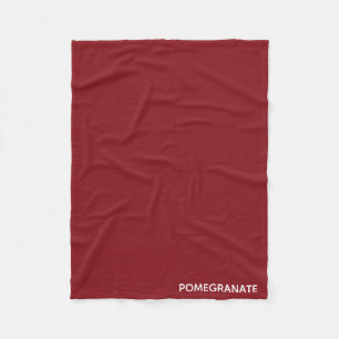 Pomegranate red color name fleece blanket