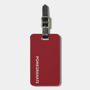 Pomegranate red color name luggage tag