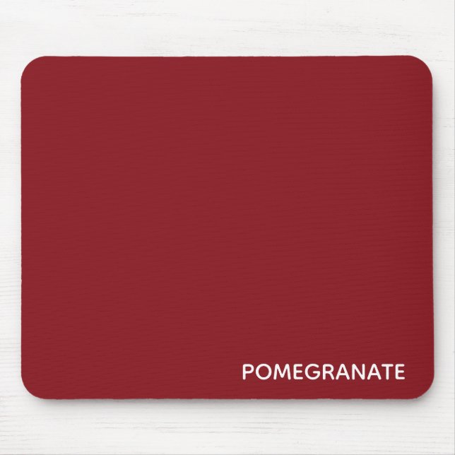 Pomegranate red color name mouse pad (Front)
