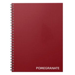 Pomegranate red color name notebook