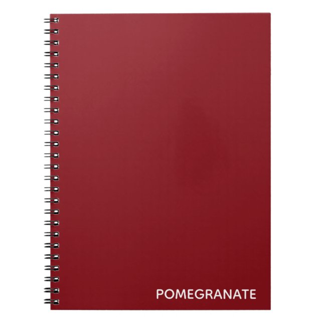 Pomegranate red color name notebook (Front)