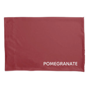 Pomegranate red color name pillow case