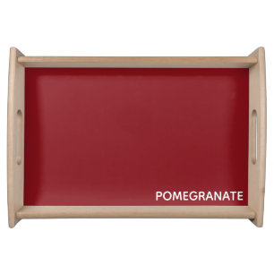 Pomegranate red color name serving tray