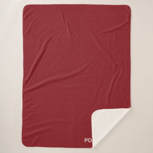 Pomegranate red color name sherpa blanket