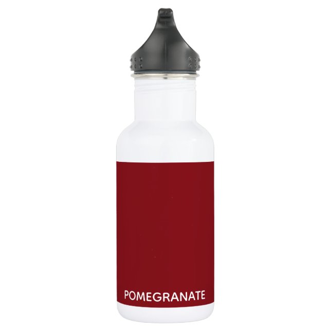 Pomegranate red color name stainless steel water bottle (Right)