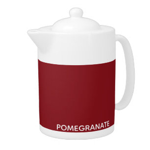 Pomegranate red color name teapot