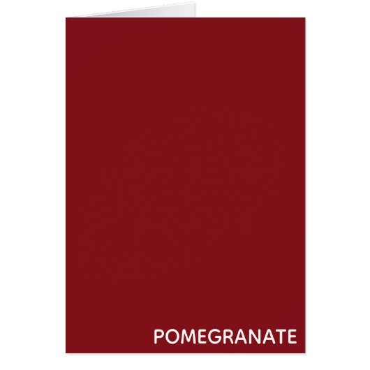 Pomegranate red colour name cards (Front)