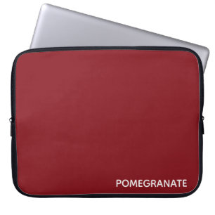 Pomegranate red colour name laptop sleeve