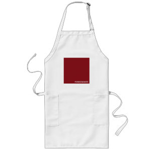 Pomegranate red colour name long apron