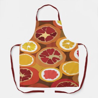 Pomegranate Red Orange Fruit Tropical Pattern