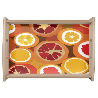 Pomegranate Red Orange Tropical Fruit Pattern