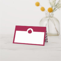 Pomegranate Red Tabletop Place Card
