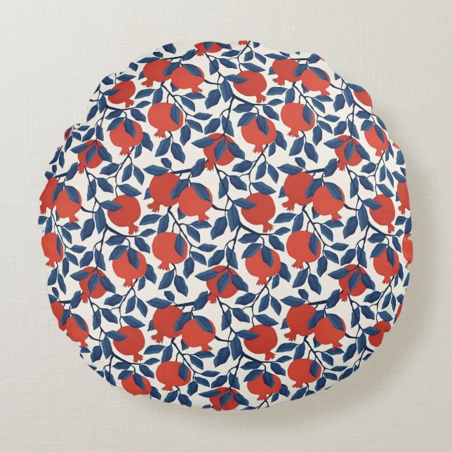 Pomegranate  round pillow (Front)
