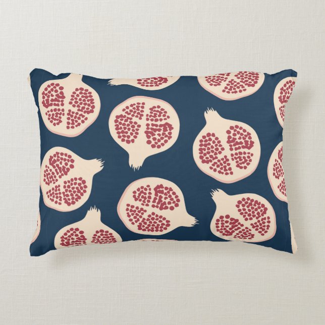 Pomegranate seamless pattern,background with pomeg accent pillow (Front)