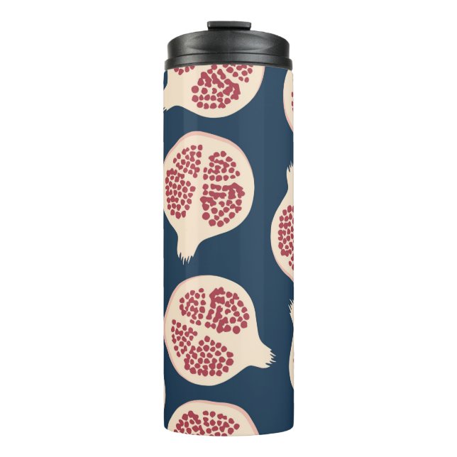 Pomegranate seamless pattern,background with pomeg thermal tumbler (Front)