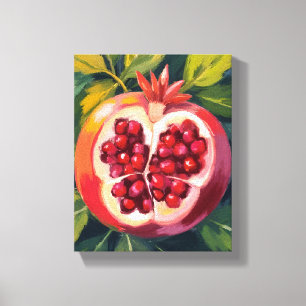 Pomegranate Seeds   Fruit Painting Canvas Print