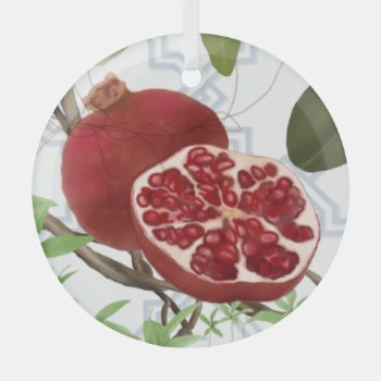 Pomegranate Seeds Glass Ornament by LilithDeAnu at Zazzle