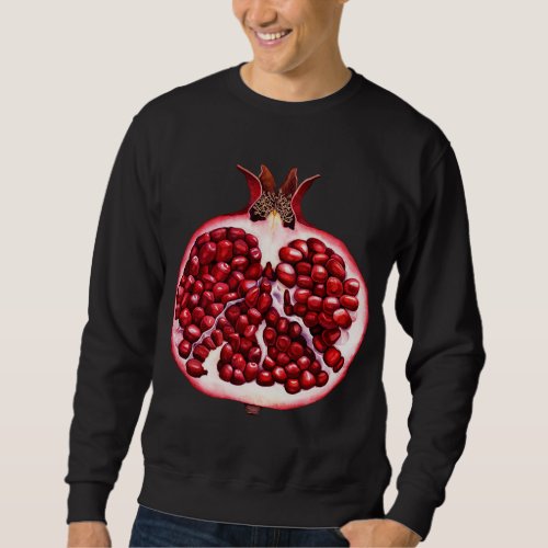 Pomegranate Slice Fruit Halloween Costume Cute Veg Sweatshirt