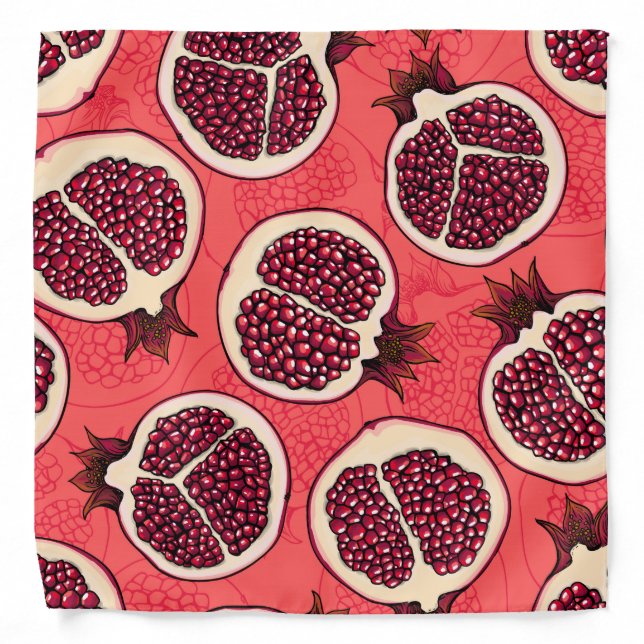 Pomegranate slices 2 bandana (Front)