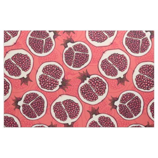Pomegranate slices 2 fabric