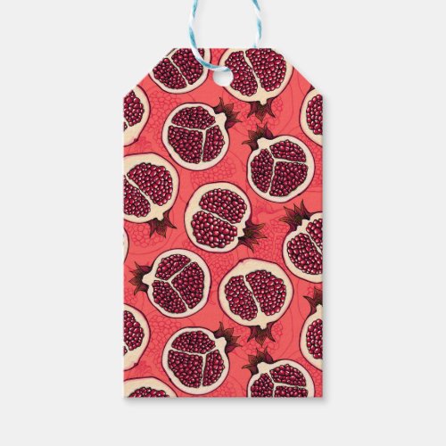 Pomegranate slices 2 gift tags